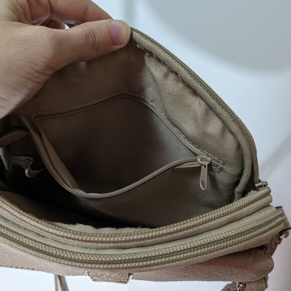 Rosetti Magnet Flap Crossbody Bag Purse Beige - Picture 7 of 7